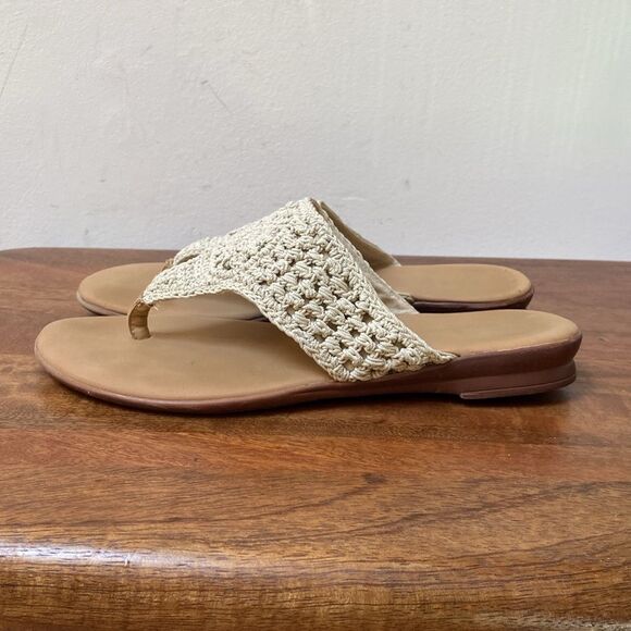 Tommy Bahama Women's Crochet Sandals in Cream and Tan - Picture 2 of 6